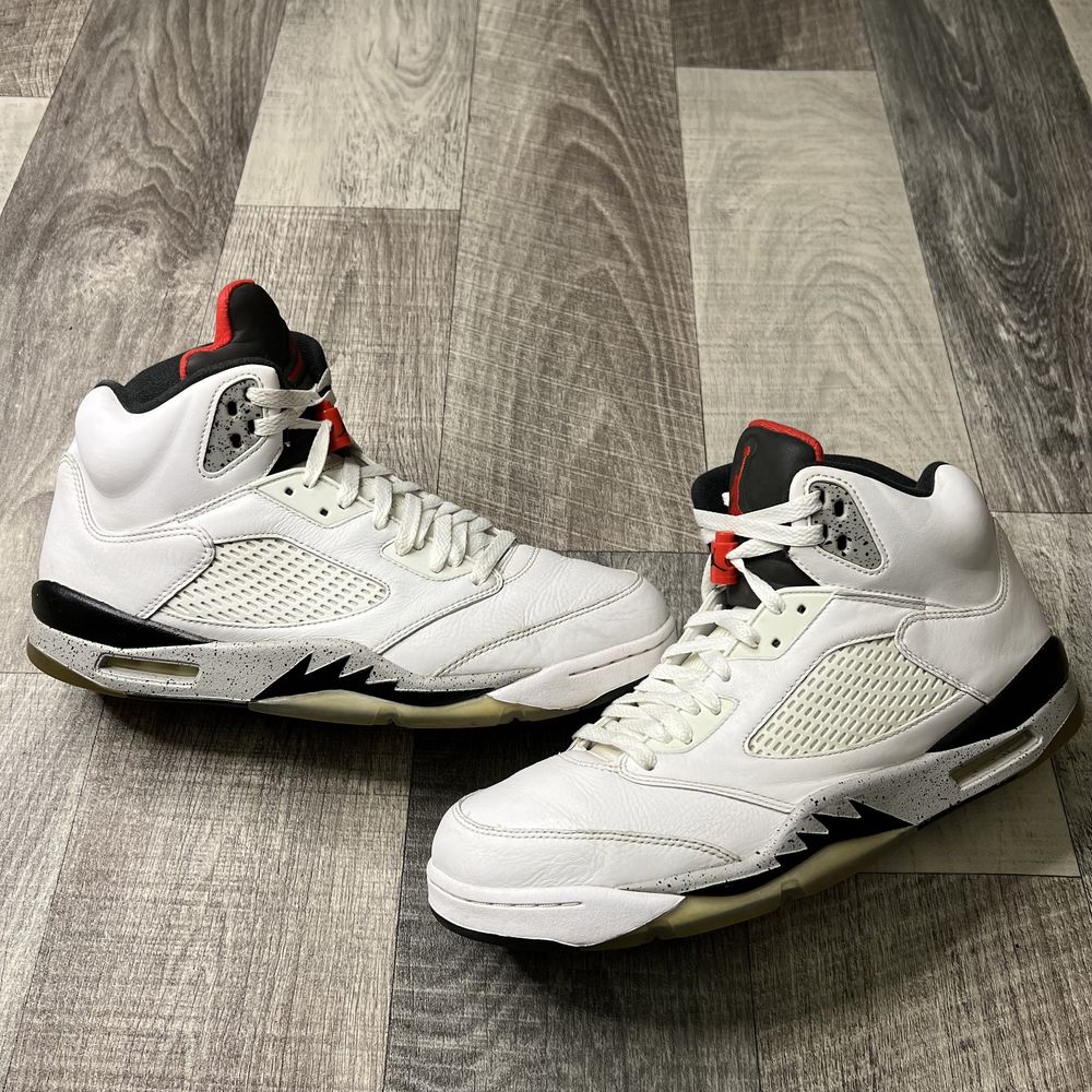 Кросівки чоловічі Nike Air Jordan 5 Retro White Cement 47.5р