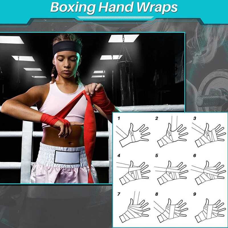 ХБ Бинты-перчатки 2x2.5 метра на руки для зала спорта бокса повязки