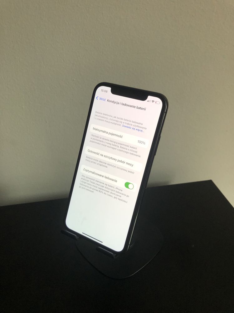 iPhone X 256GB Black – Stan idealny, Bateria 100%