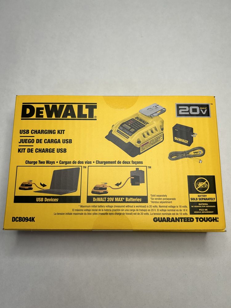 DeWalt DCB094 K зарядний для акумуляторів usb заміна DCB113 DCB118