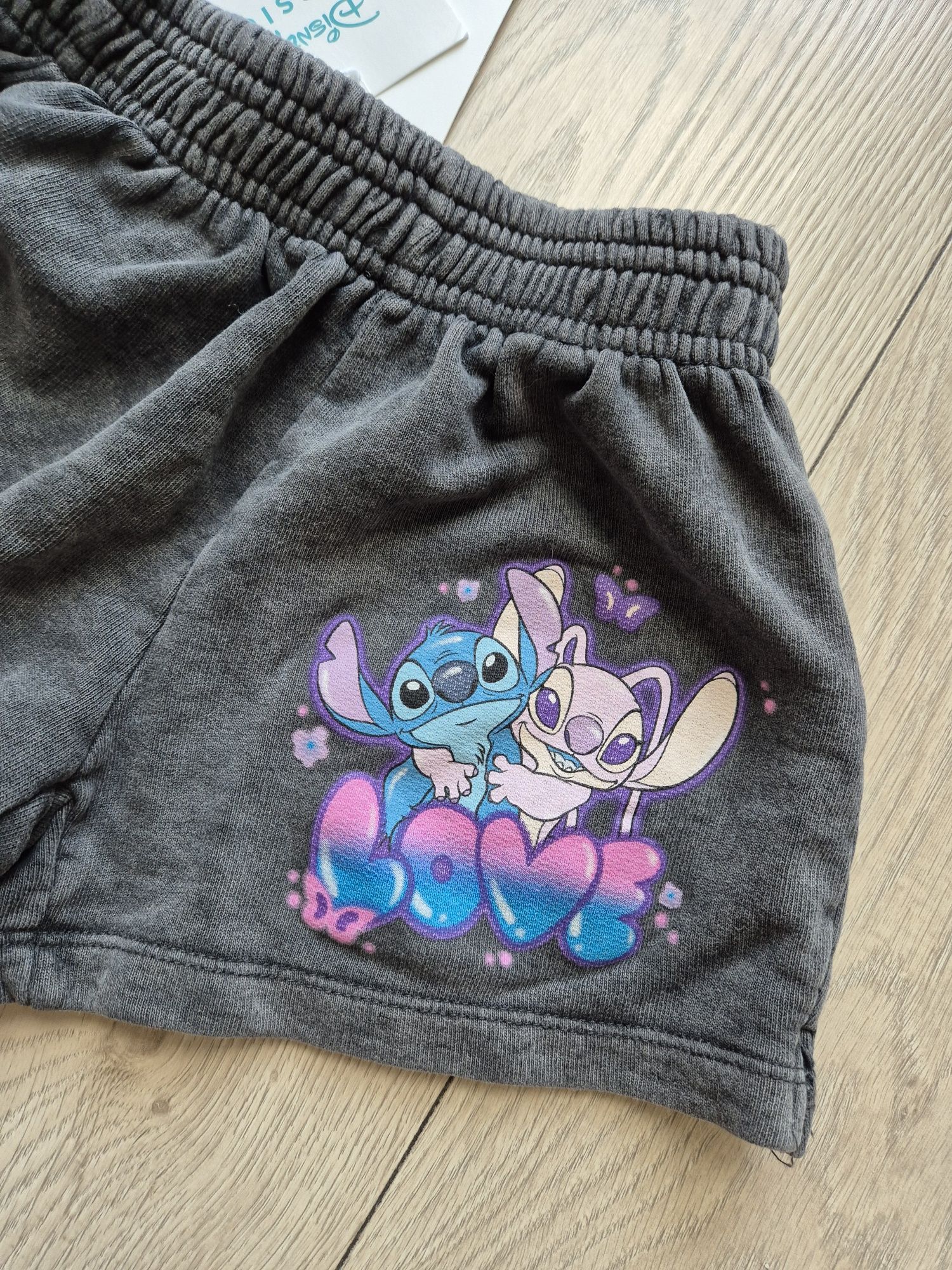 Szorty Spodenki Lilo i Stich Disney Zara szare 122cm 6 - 7 lat krótkie