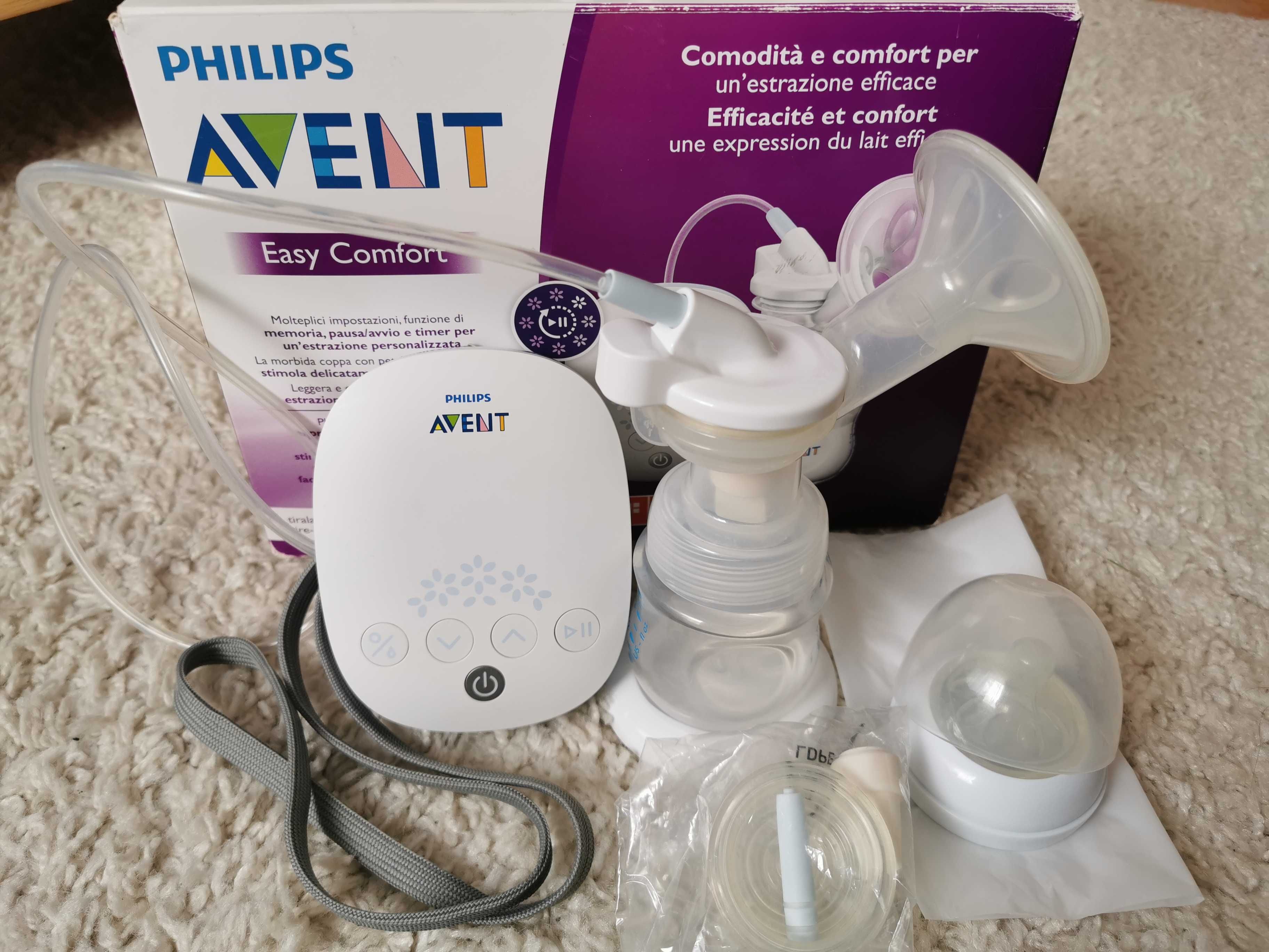 Avent Easy Comfort Laktator Pojedynczy Elektryczny z Butelką
