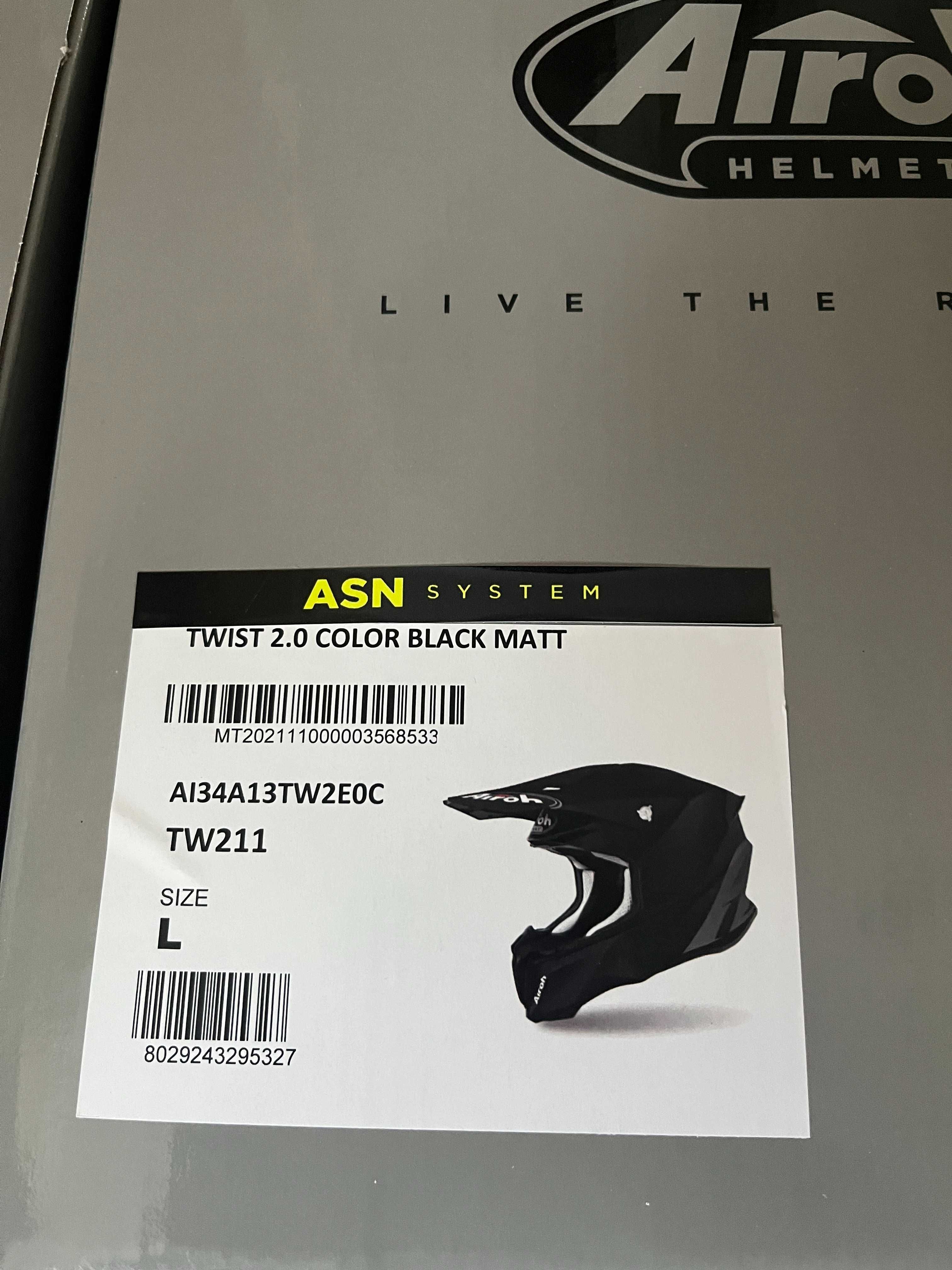 Kask AIROH Twist 2.0 Black Matt MX (cross,quad,enduro,mtb) GWARANCJA