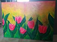 Obraz Tulipany Akryl bez ramy 70x50