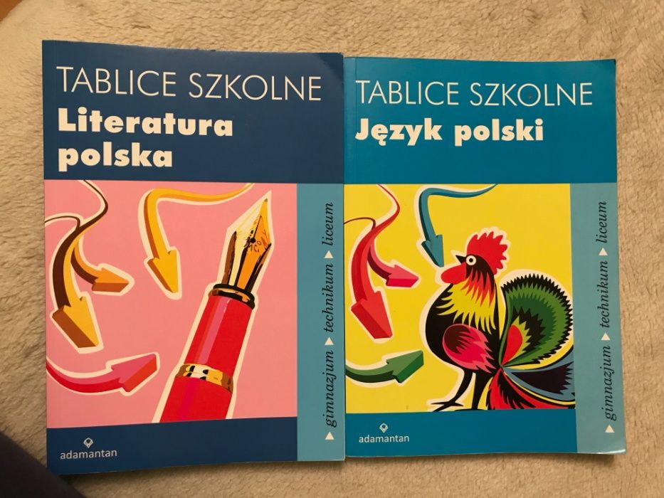 NOWE Tablice szkolne Język polski Literatura polska Adamantan