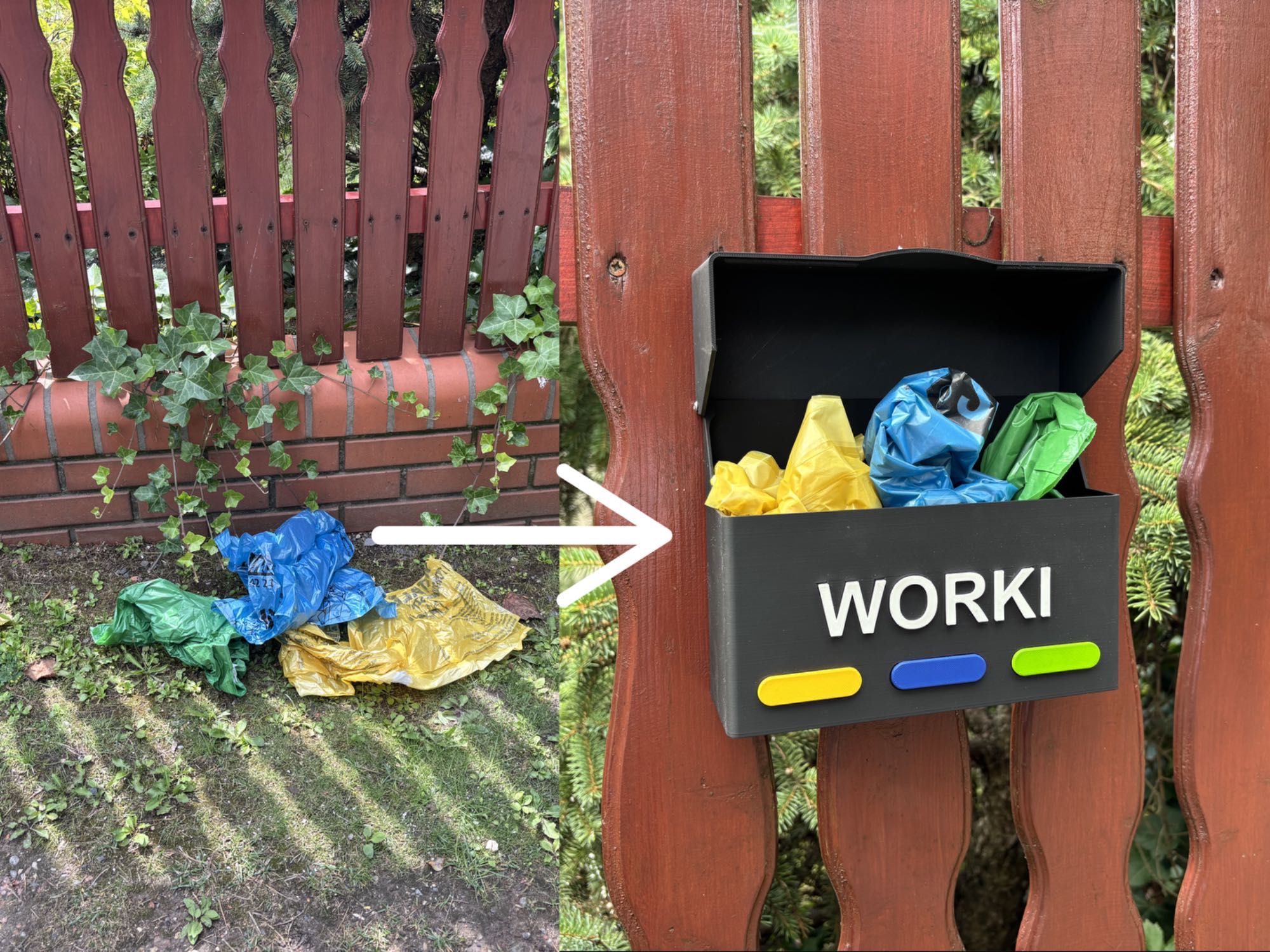 Pojemnik na worki do segregacji - pojemnik na worki na śmieci