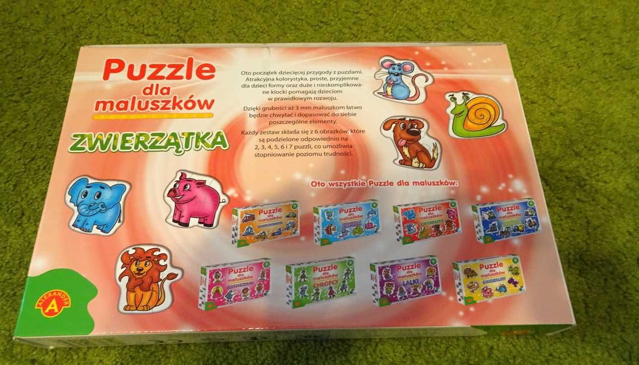 Puzzle dla maluszków zwierzęta Alexander 6 wzorów