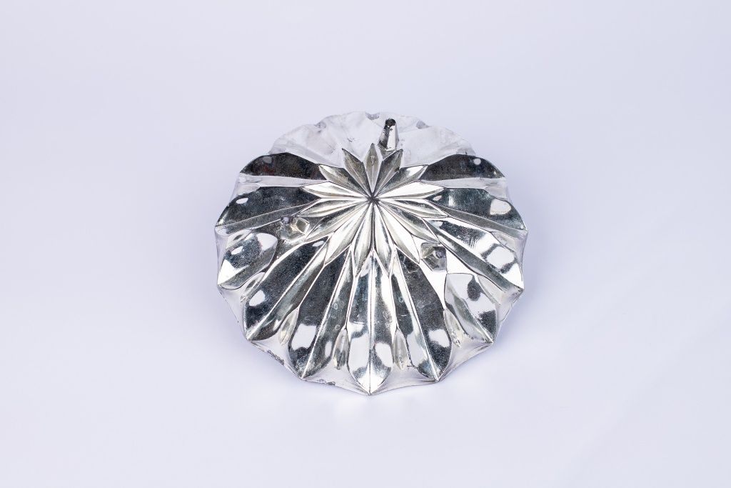Carnival Glass misa na trzech nóżkach szkło iryzujące vintage