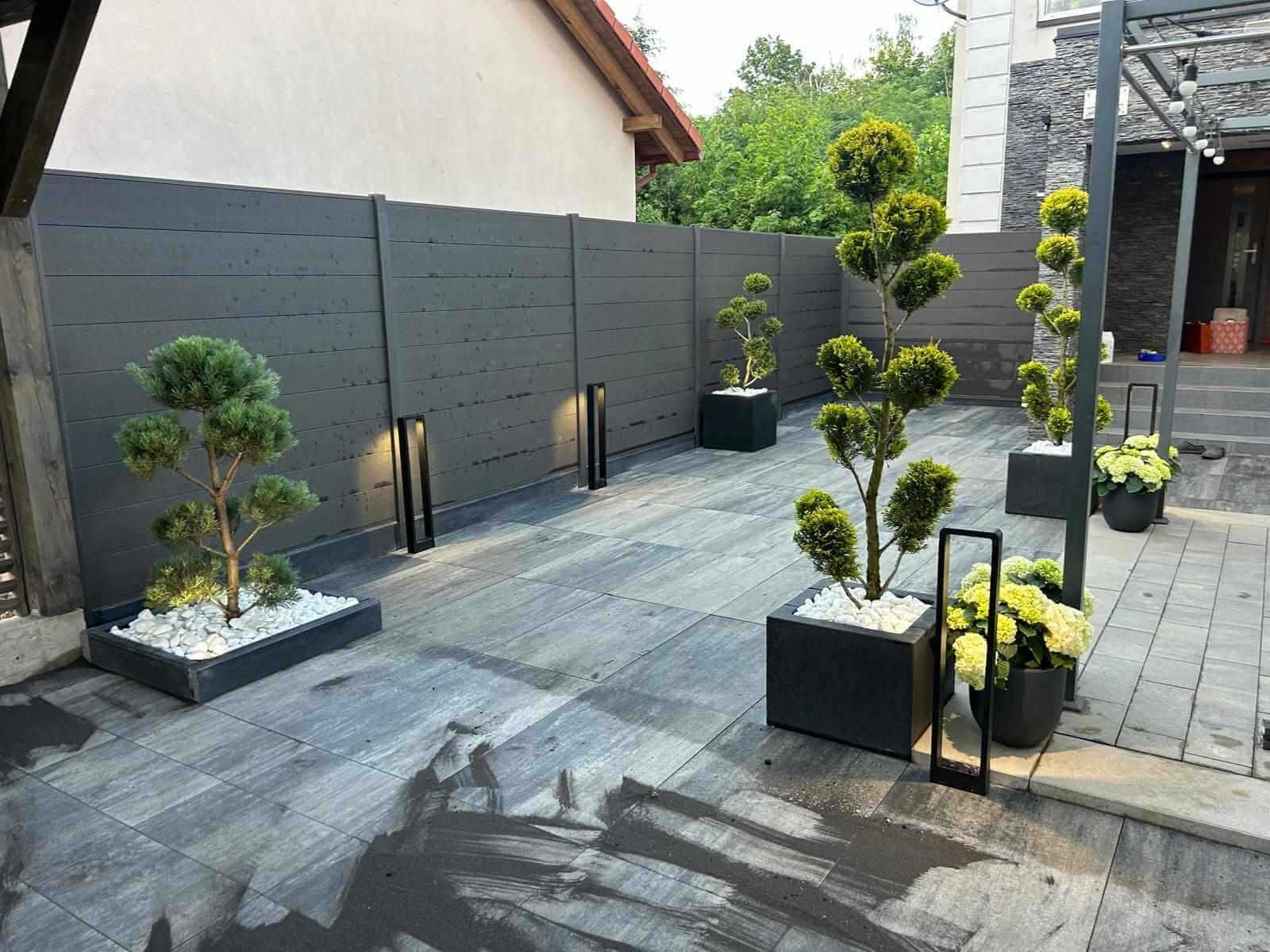 ogrodzenie kompozytowe, słupek aluminiowy, kompozyt, ogrodzenie pełne
