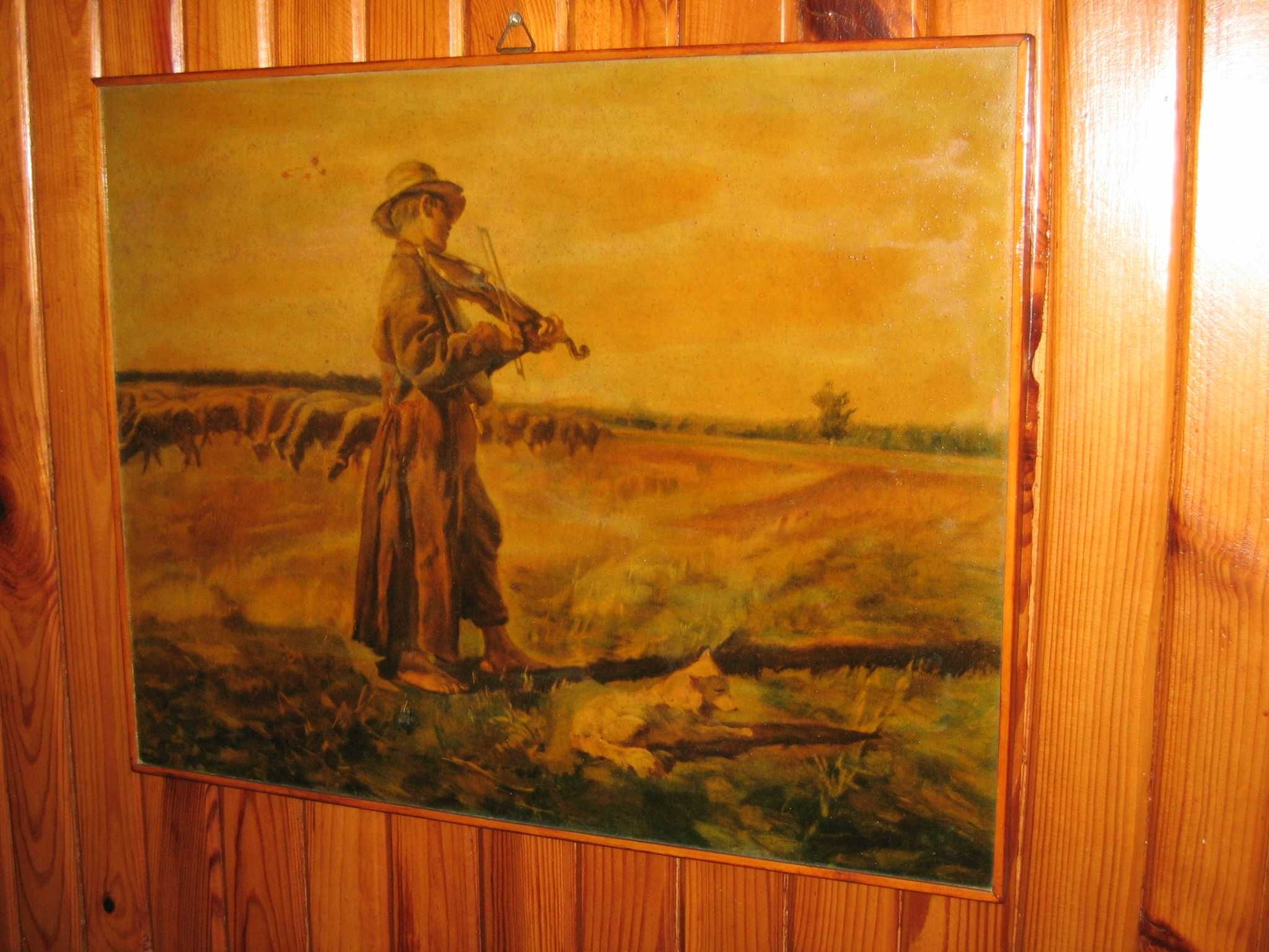 Józef Chełmoński - OWCZAREK - obraz w ramce - 50X39X1,7cm
