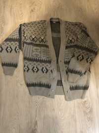 Kardigan sweter swetr na guziki w skandynawskim norweskim stylu