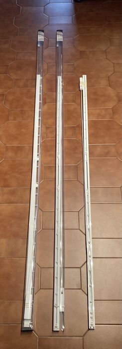 Kit calha: Abertura Central 1,60m | Efeito Branco