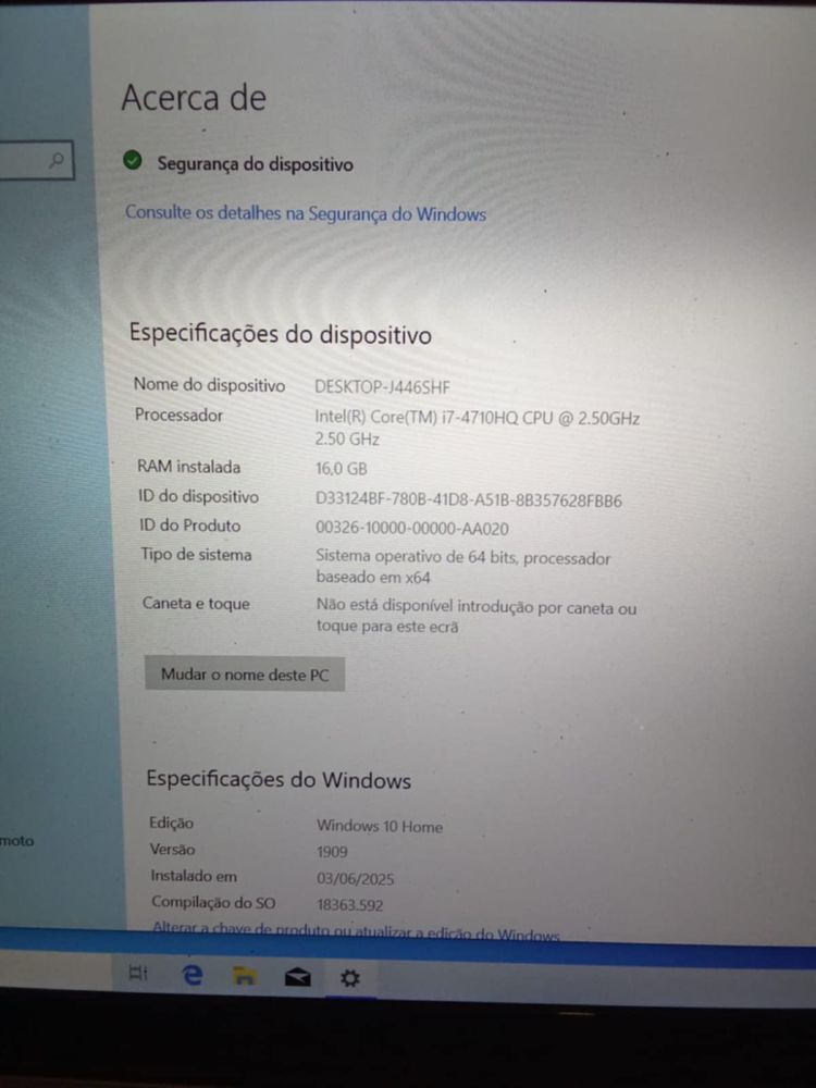 Portatil Toshiba i7 16GB RAM