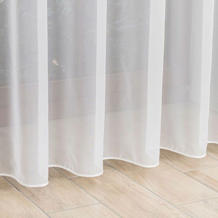 Firana gotowa z woalu VEGA wys 290x400 cm z ołowianką do salonu