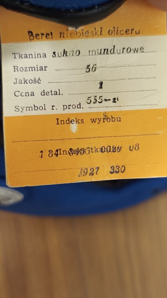Beret wojskowy desant,7 Łużycka Dywizja Desantowa LWP, WP, PRL z metką