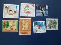 Новорічні, різдвяні поштові марки різних країн, мікс