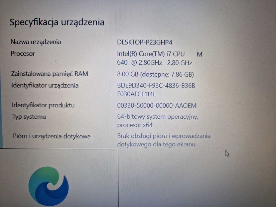 HP EliteBook 8740w - matryca: 17,1"