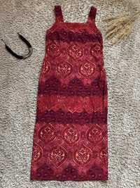 Длинный сарафан летнее длинное платье миди с принтом довга сукня літо