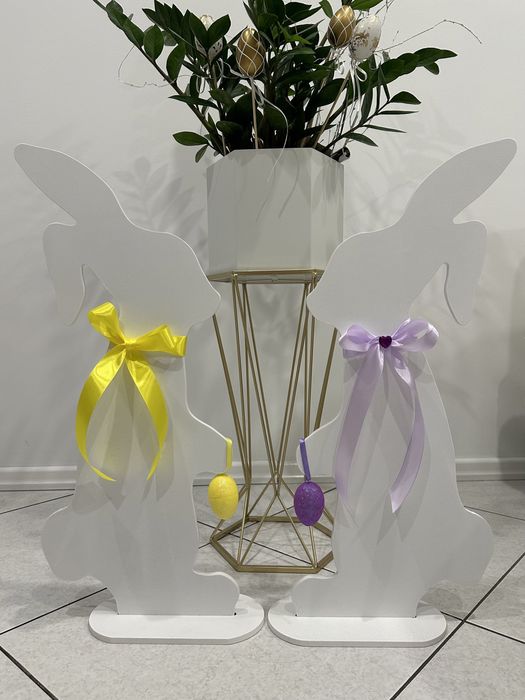 Figurka Zając Wielkanocny Dekoracja 62x27x11cm