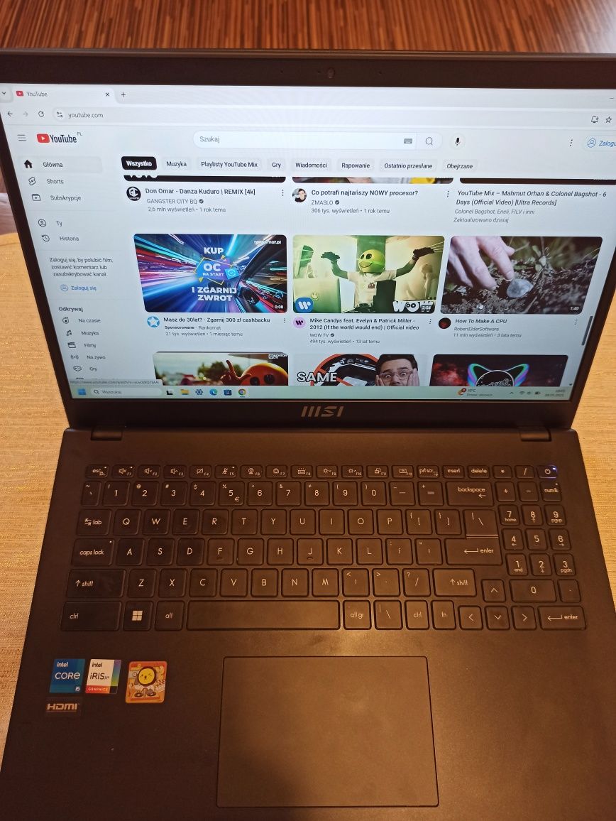 Gwarancja Laptop MSI Modern 15,6" IPS Windows 11 Pro i5 1155G7 8GB DDR