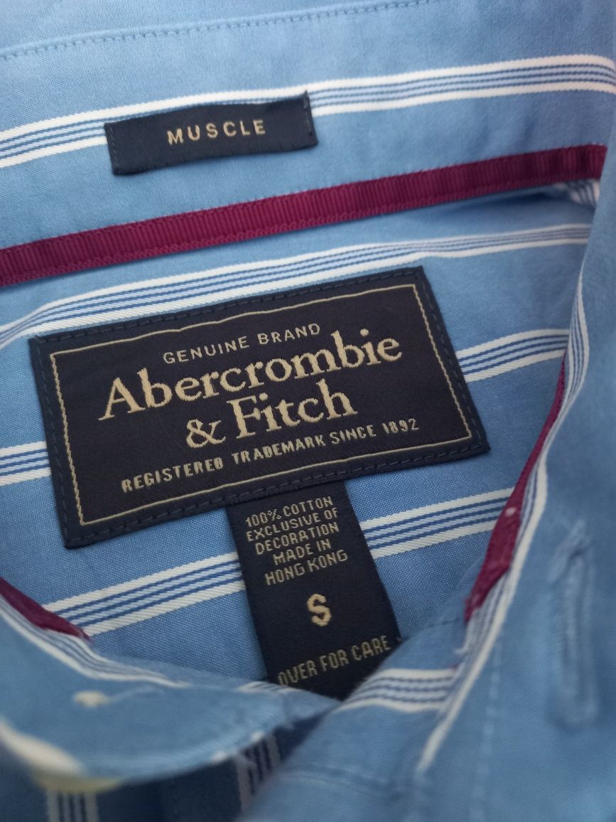 niebieska męska koszula Abercrombie & Fitch