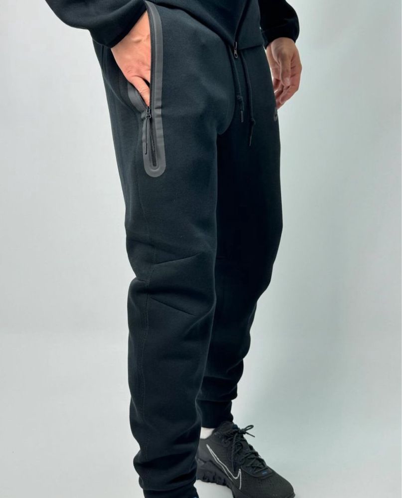 ОРИГІНАЛ | Костюм Nike Tech Fleece Black, теч флис кофта штаны