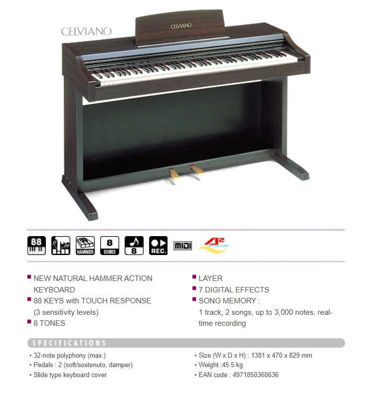 Eлектронне фортепіано CASIO Celviano AP-21V
