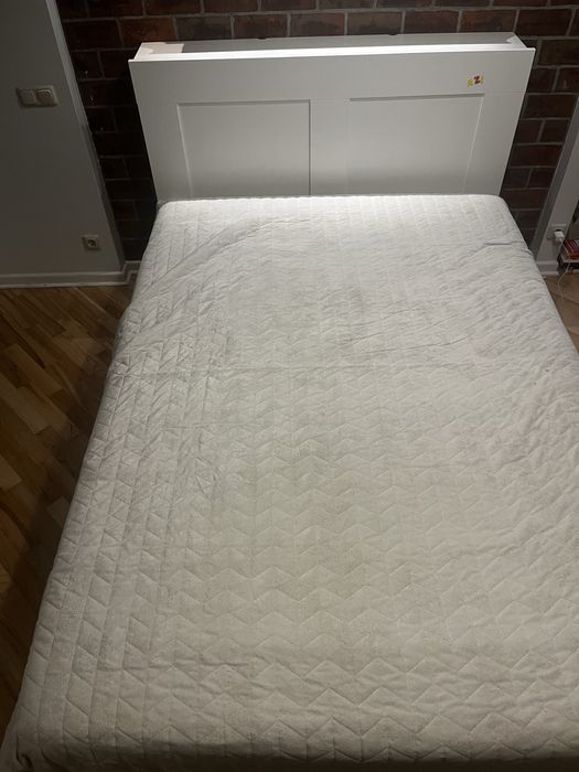 Ikea brimnes 140x200 zagłówek i materac
