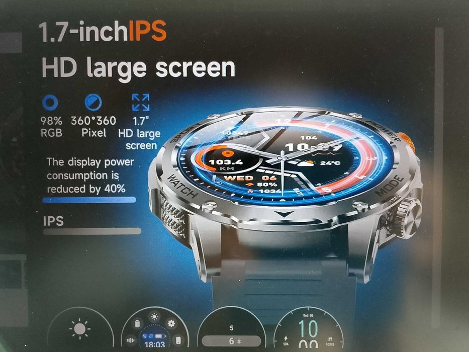 Smartwatch 2025r. bateria 1000 mAh piękny nowy obudowa stop+branzoleta