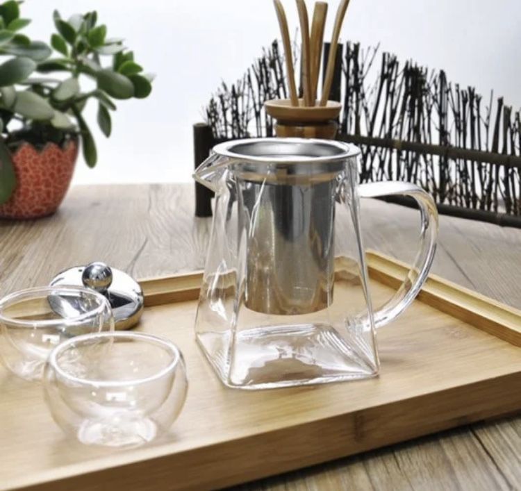 Стеклянный Чайник Заварник скляний для чая 750мл EDENBERG EB-19022