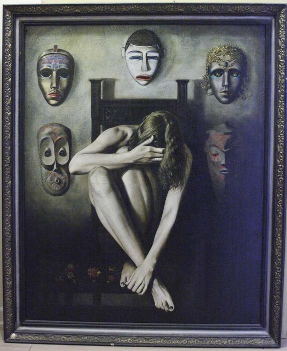 Картина в раме «Тени» Автор Сергей Гончаренко 100х80. Холст/масло 1997