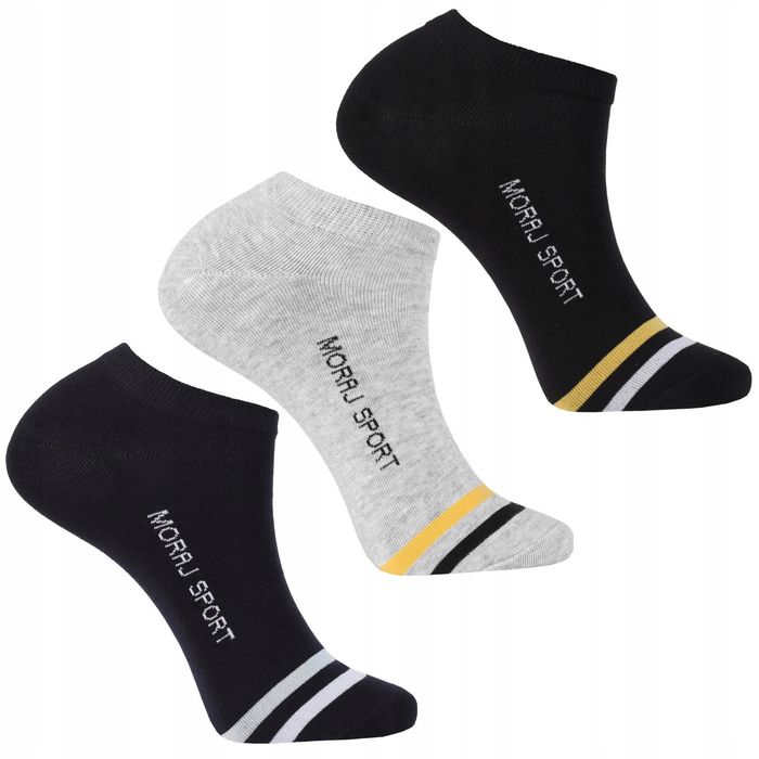 Stopki Skarpetki Męskie Bawełniane Skarpety  Napis Moraj 3-Pary 43-45
