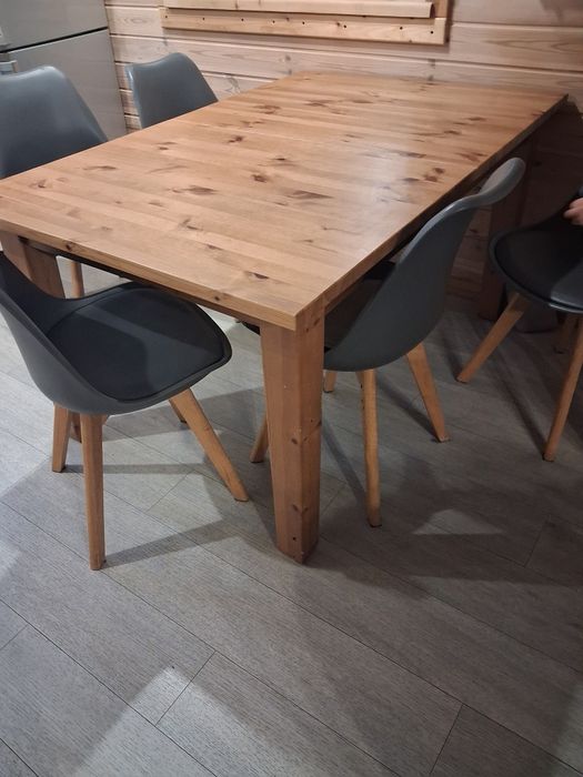 * Stół kuchenny dębowy Bdb stan ! Rozkładany ! + 4x Krzesła *