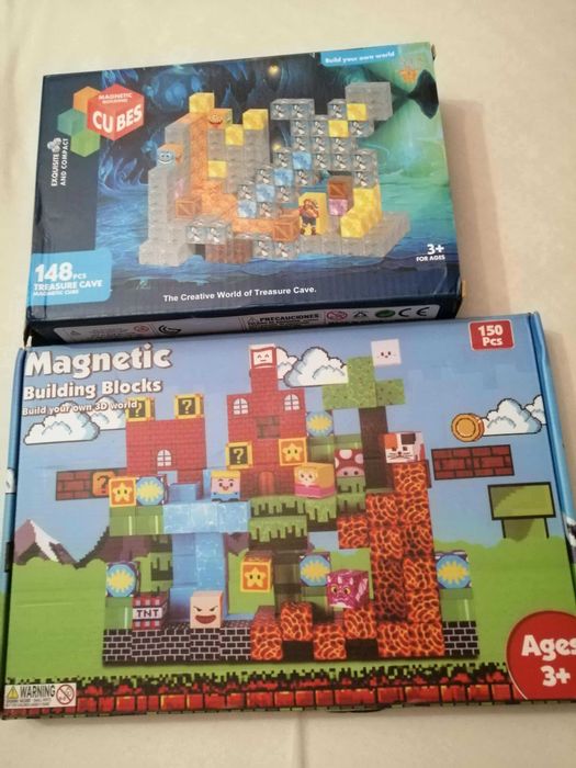 300 szt klocki magnetyczne Minecraft konstrukcyjne super Mario miecz