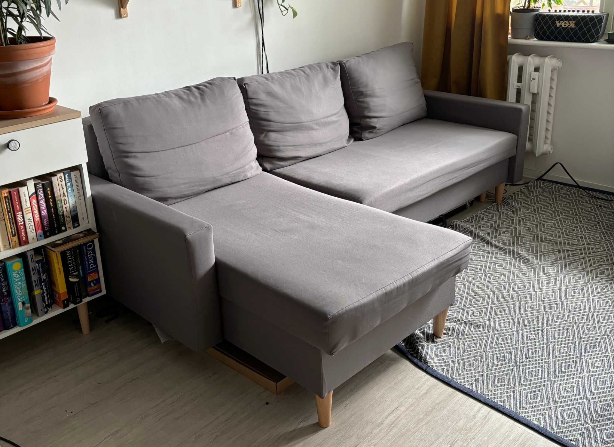 kanapa / sofa rozkładana, szara ETNA  (możliwy transport +100zł)