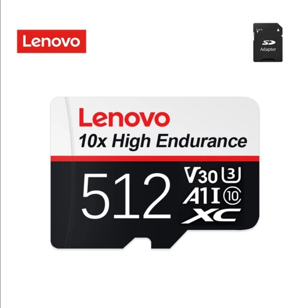 NOWA karta pamięci LENOVO microSDXC 512 GB U3 A1 V30 klasa 10.