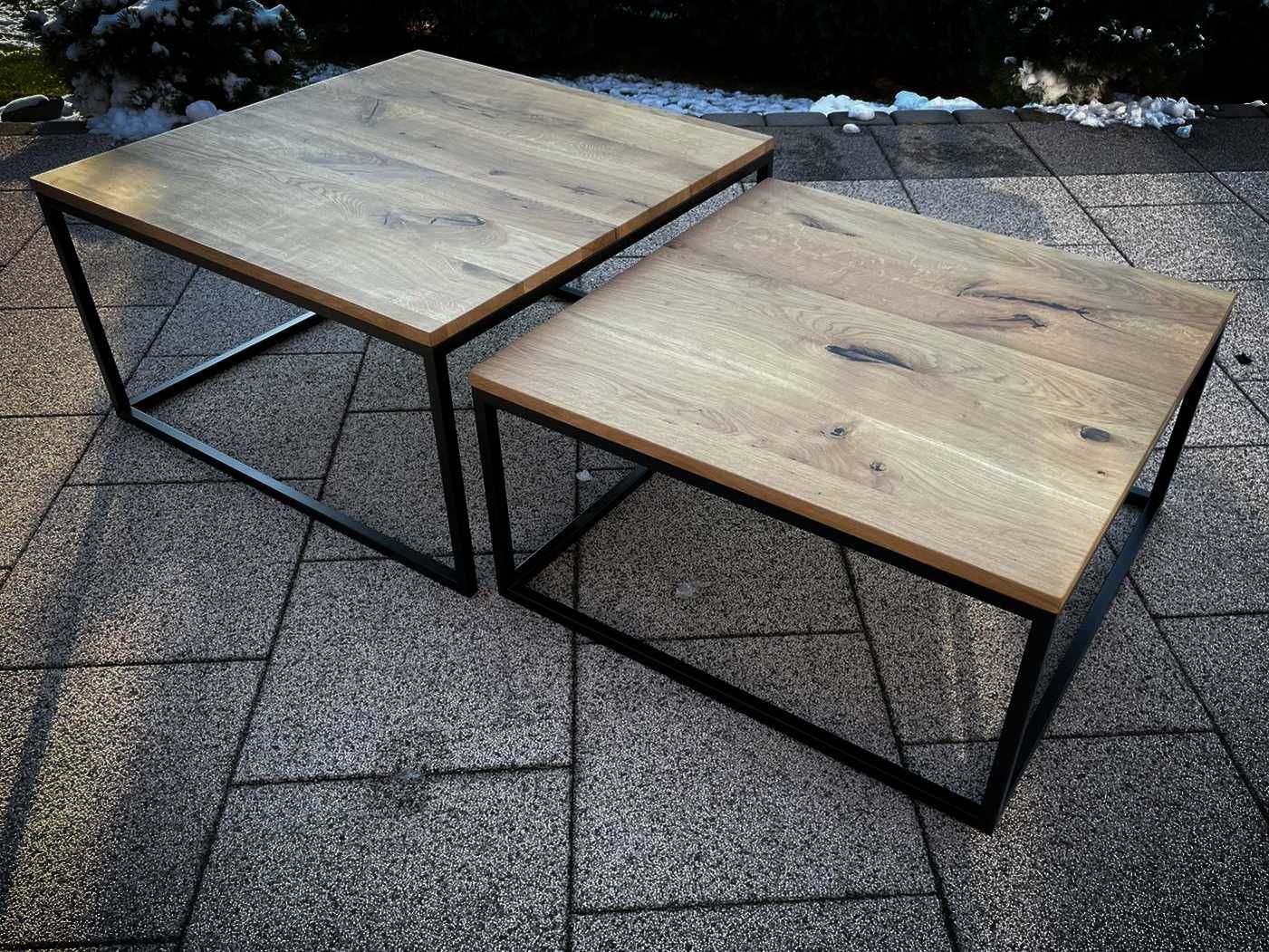 Stolik kawowy "Double" 2w1 / coffe table / stół dębowy