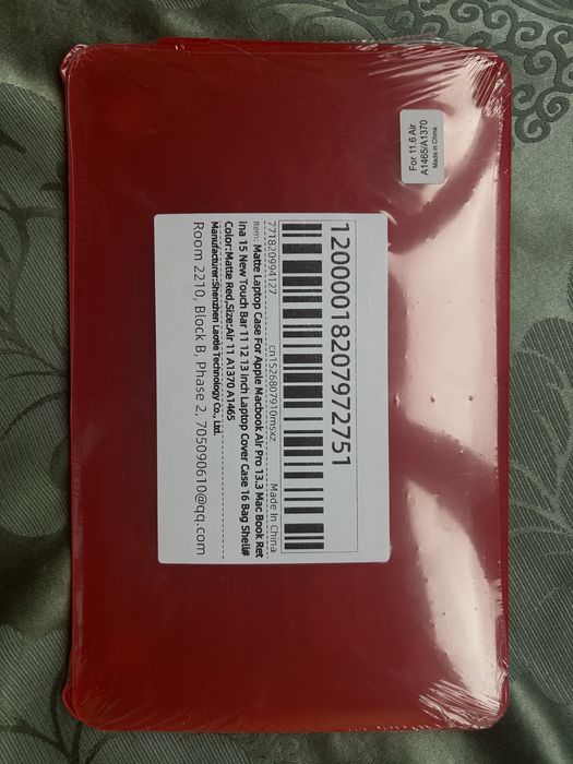 Чехол кейс Macbook air 13 13.3 червоний новий
