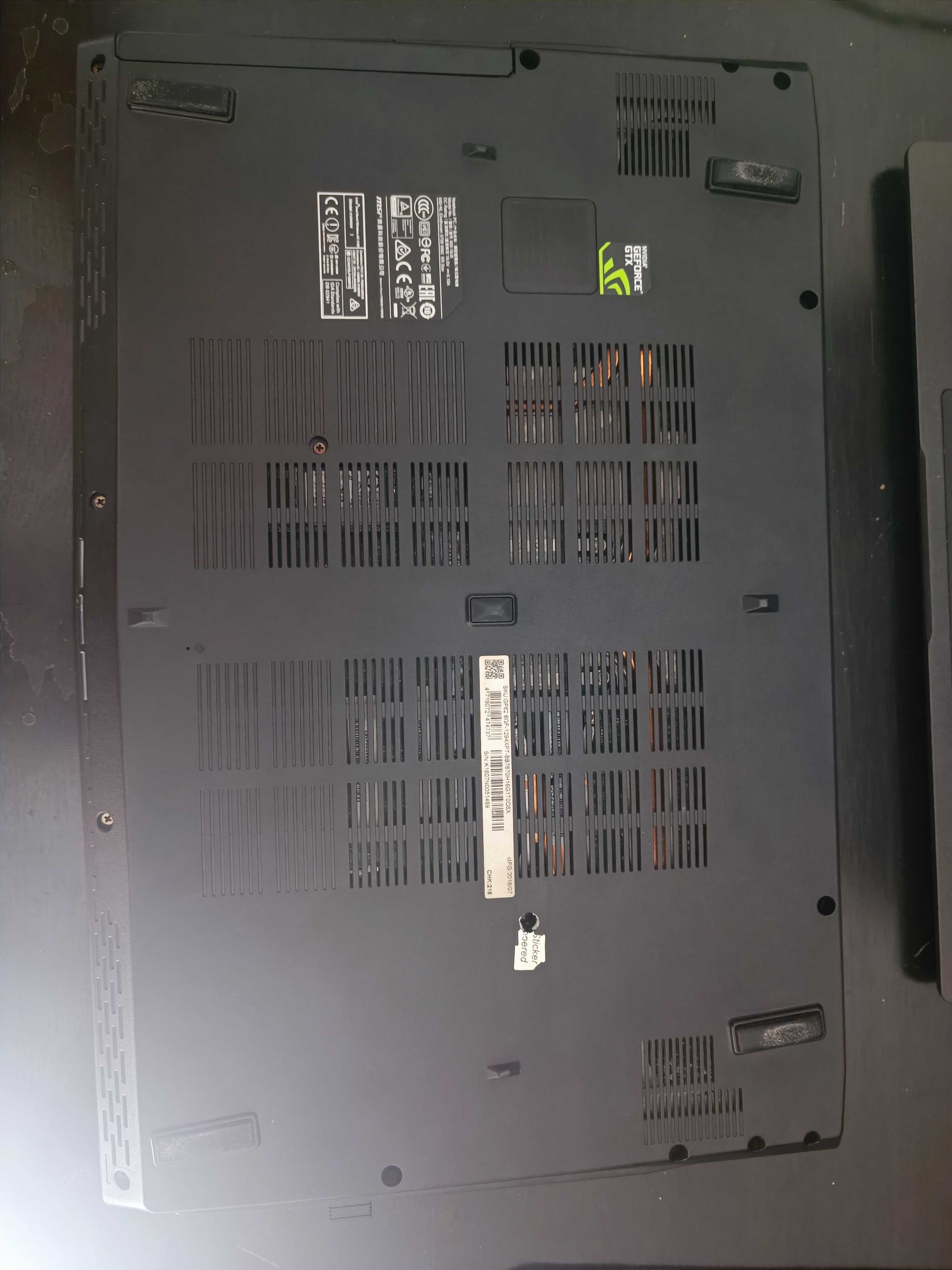 Portátil MSI GP62 6QF Leopard Pro