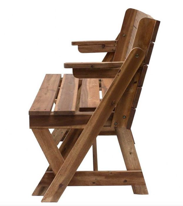 Mesa/Banco de Jardim "Transformer" em Madeira