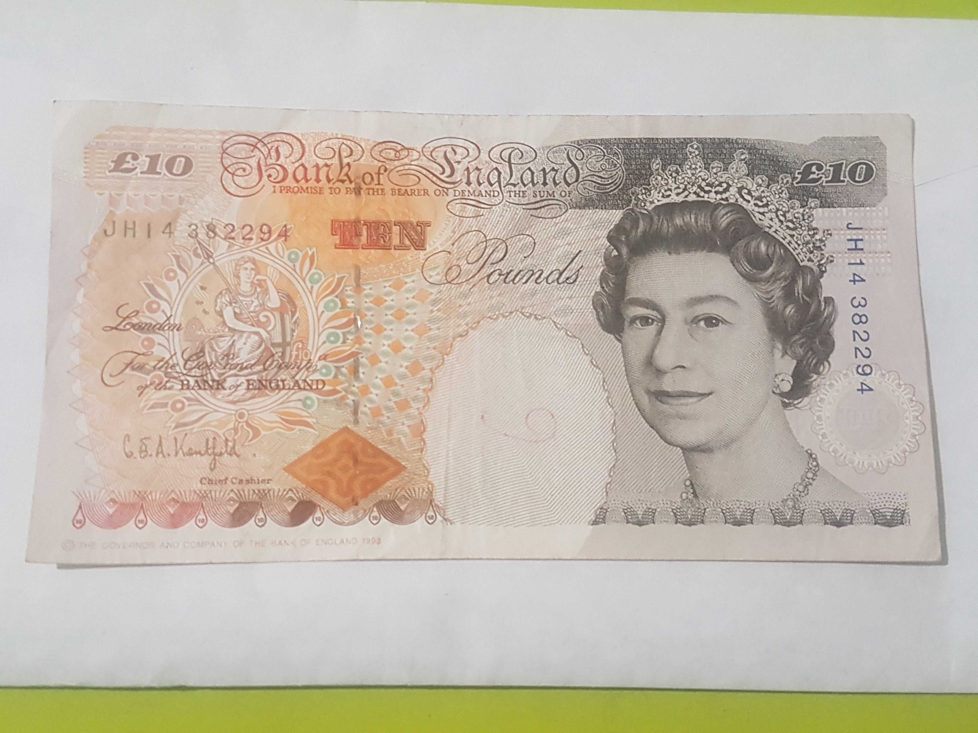 Nota 10 Pounds 1993 Inglaterra