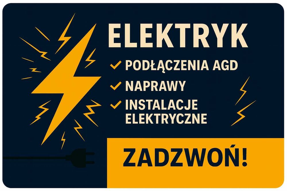 Elektryk Trzemeszno – Podłączenie AGD, naprawa usterek
