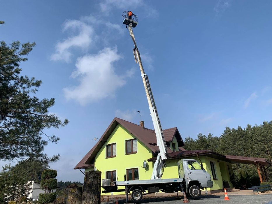 Podnośnik koszowy, zwyżka, prace na wysokościach, mycie, malowanie itp