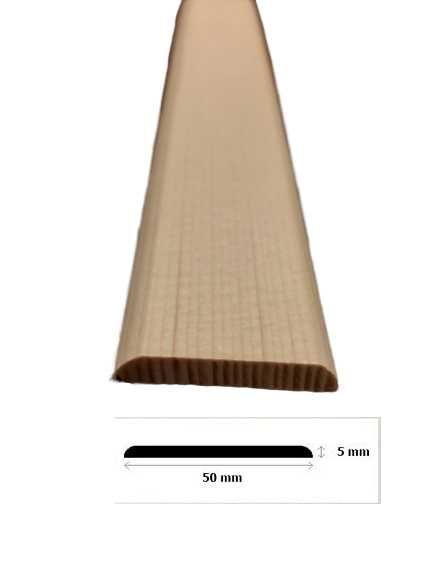 Listwa płaska maskująca 50mm x 5mm drewniana opaska gładka świerkowa