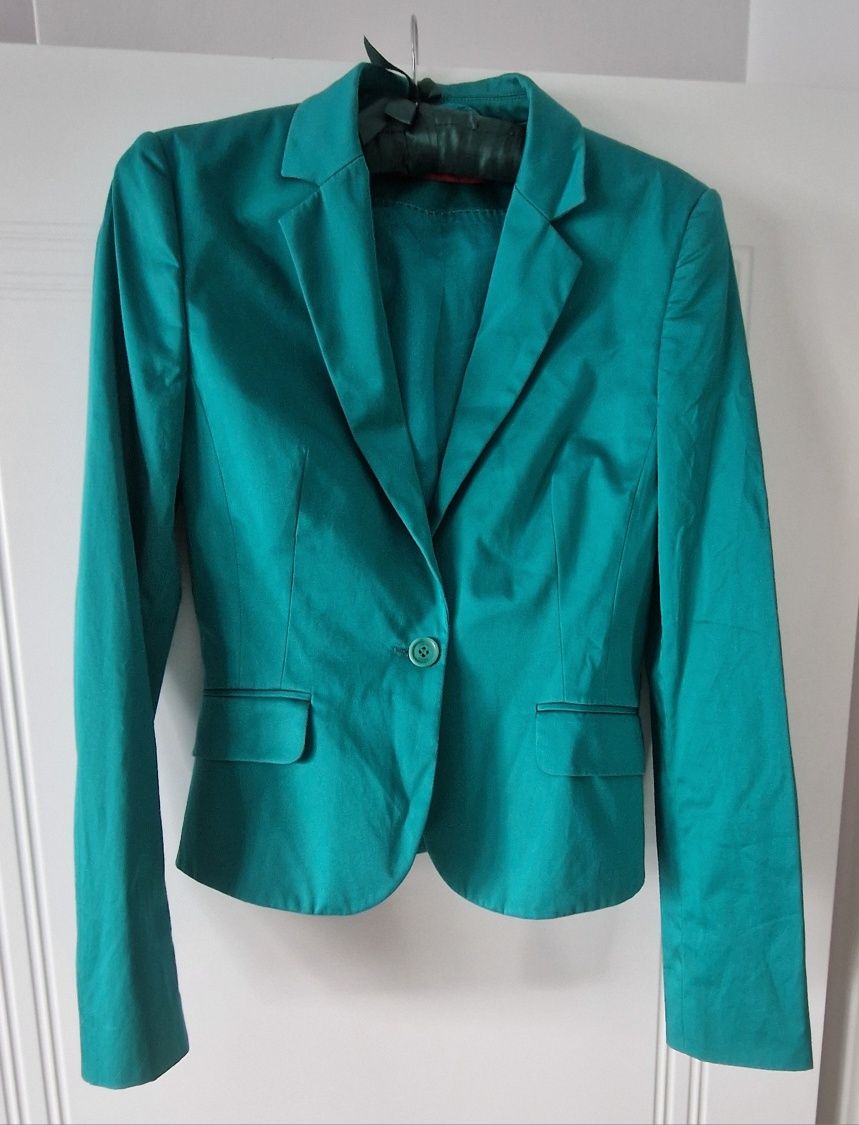 Oryginalna marynarka Hugo Boss r. 34 butelkowa zieleń glamour