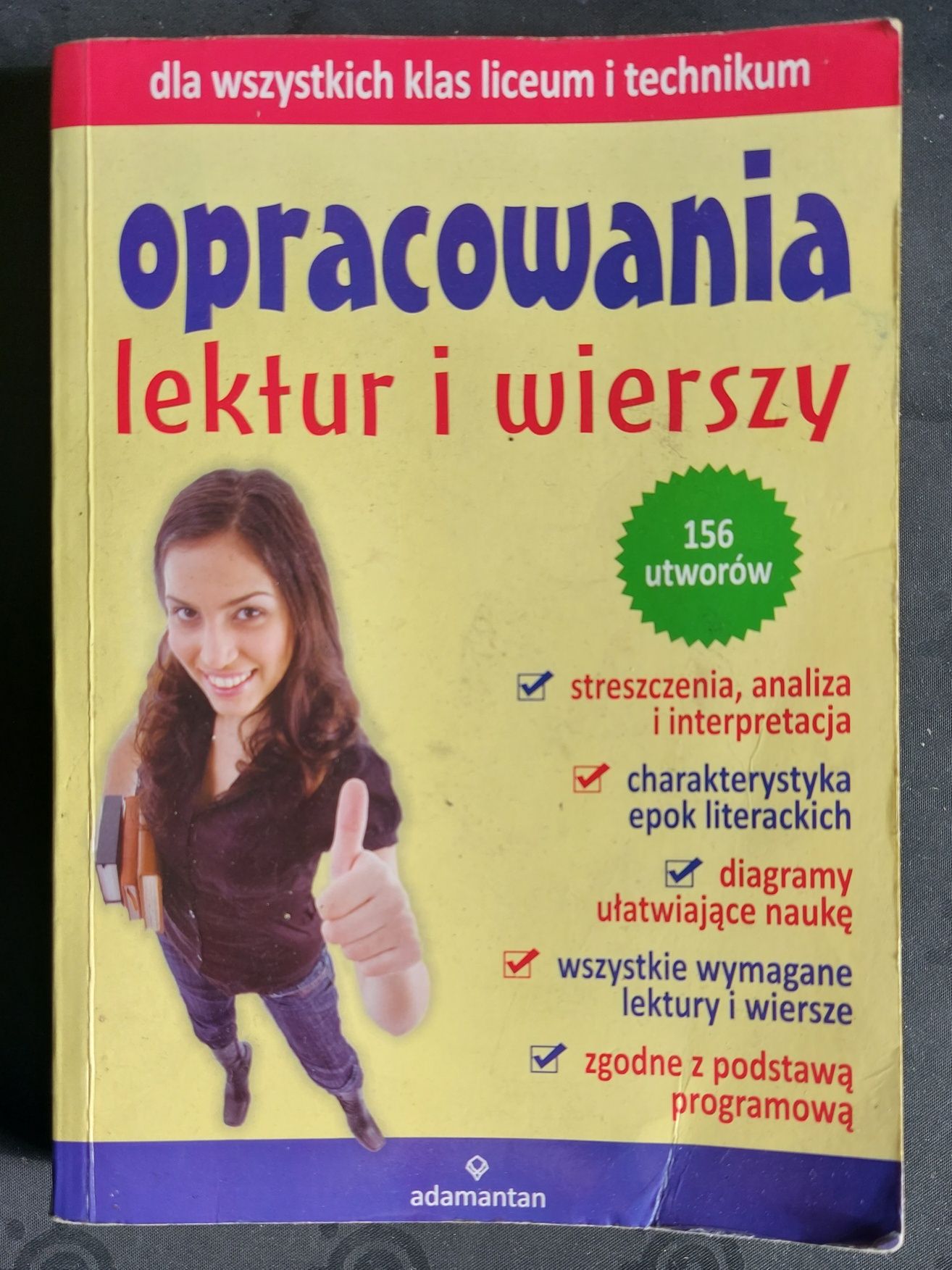 Opracowania lektur i wierszy Liceum i Technikum ADAMANTAN