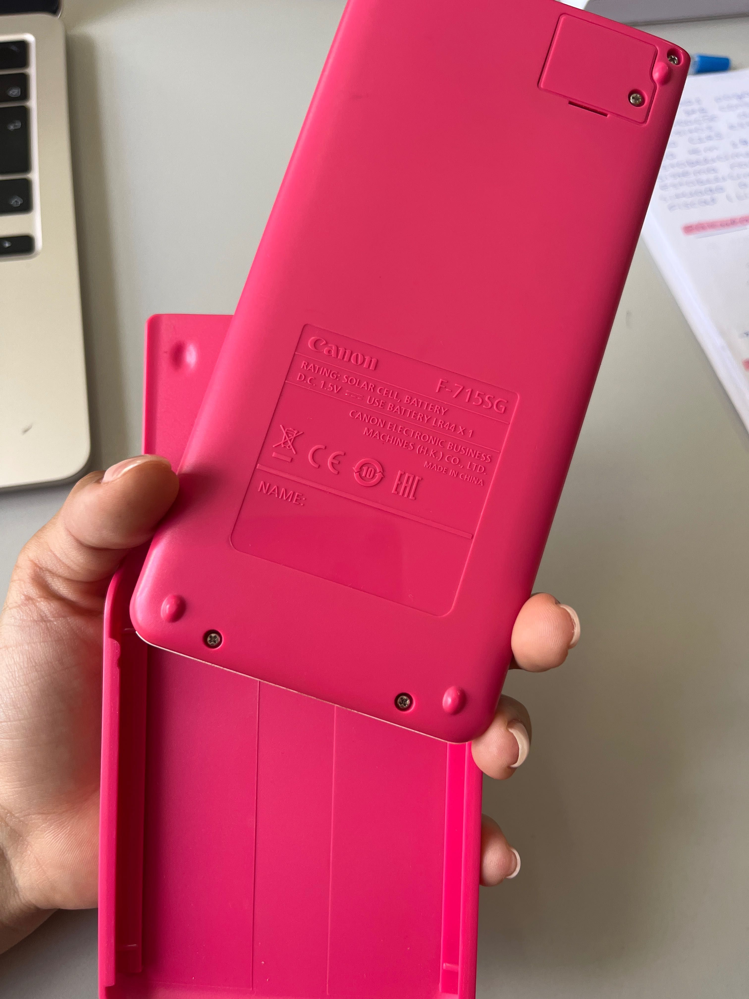 Calculadora científica cor de rosa cânon