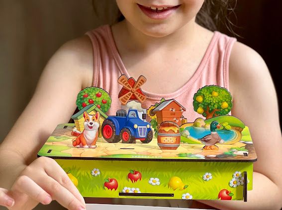 Панорама Ферма деревяна гра на орієнтацію у просторі