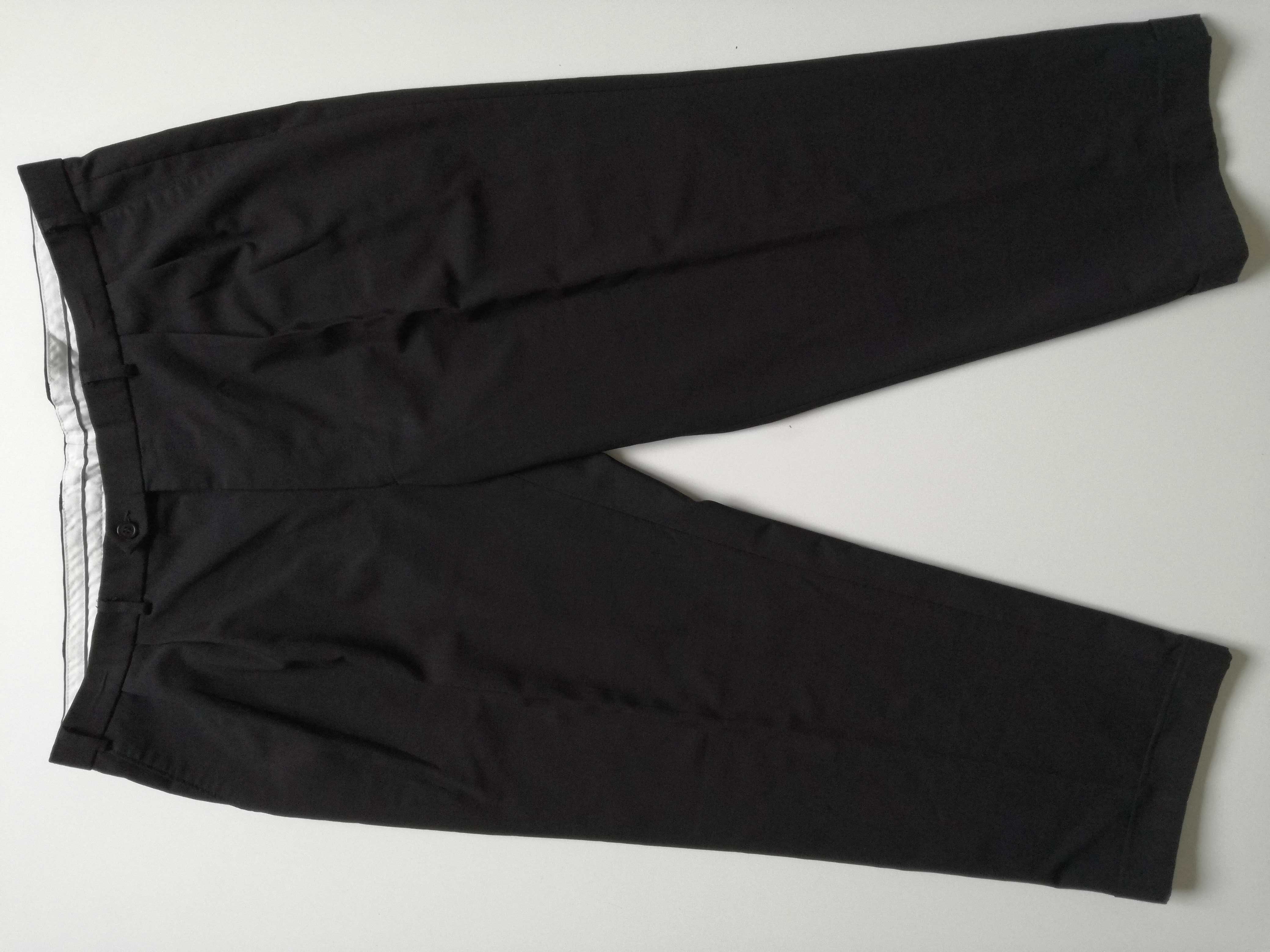 Czarne spodnie materiałowe Marks & Spencer na 104 cm w pasie