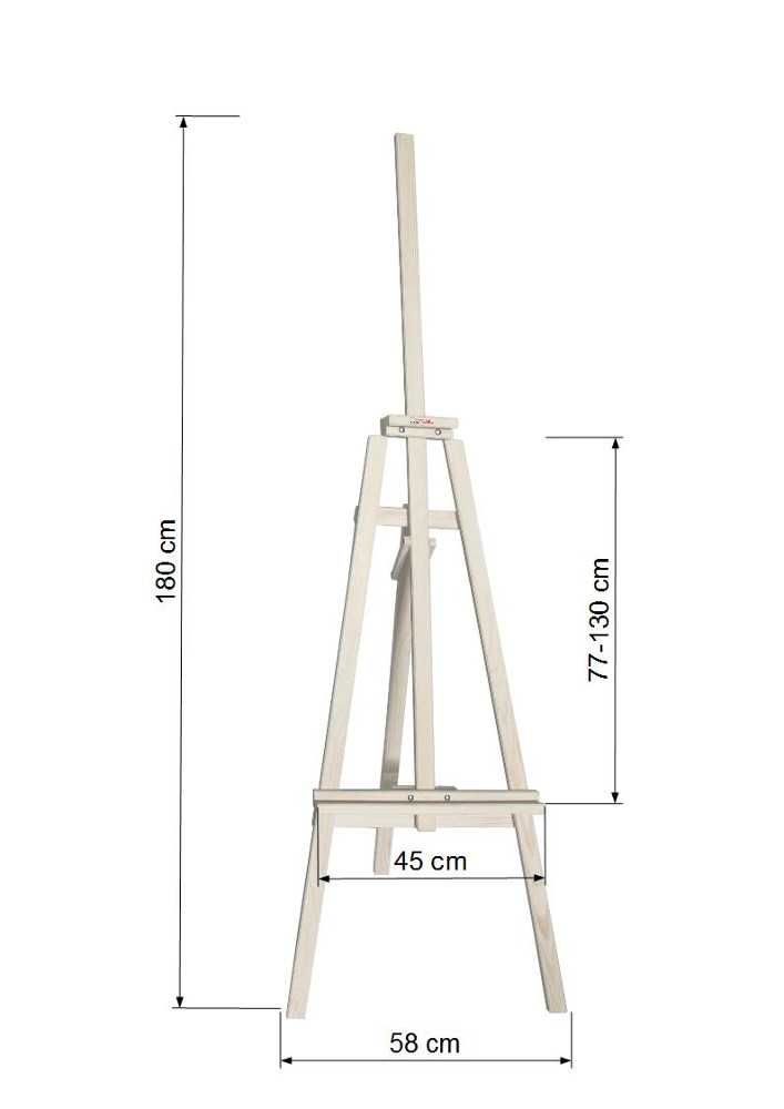 Sztaluga drewniana biała 180 cm Stojak Ślub Planer Gości